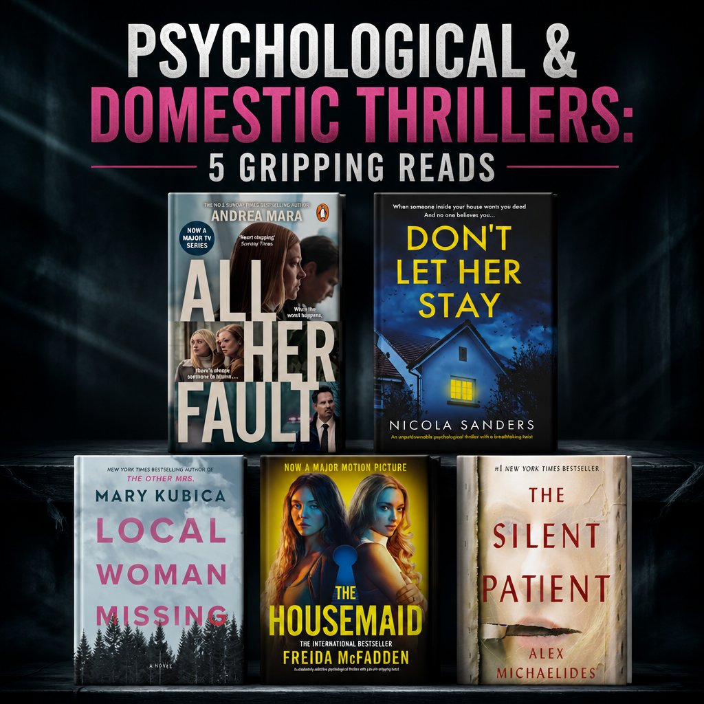 Psychological & Domestic Thrillers: 5 Gripping Reads